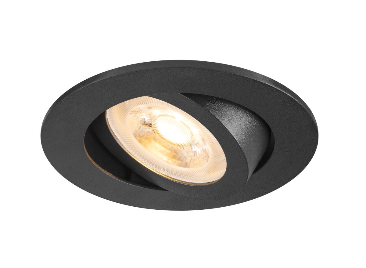 NEW TRIA 68 DL rond zwart 1xGU10