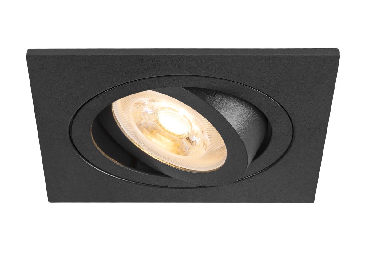 NEW TRIA 75 DL vierkant zwart 1xGU10
