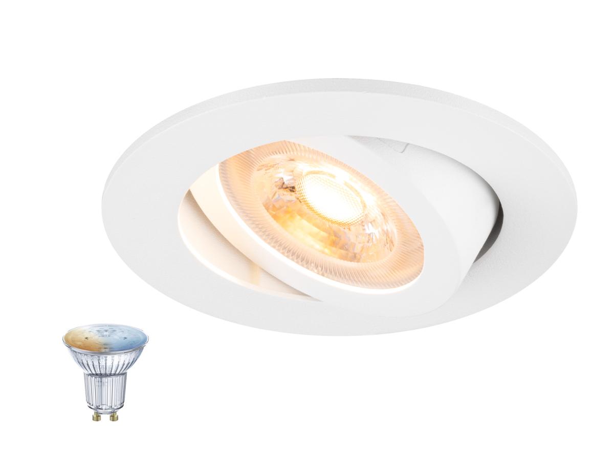 NEW TRIA® 68 SMART SET rond 1xGU10 TW wit