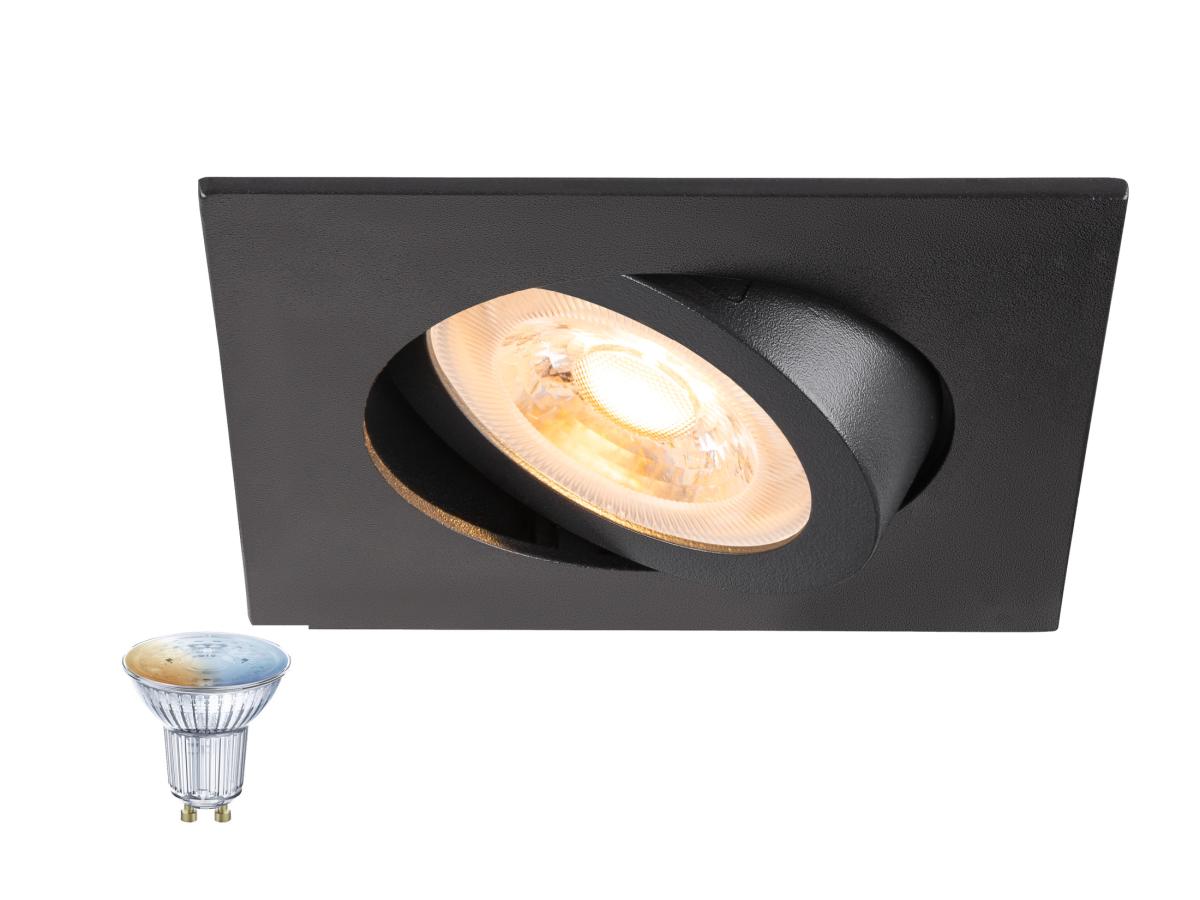 NEW TRIA® 68 SMART SET vierkant 1xGU10 zwart