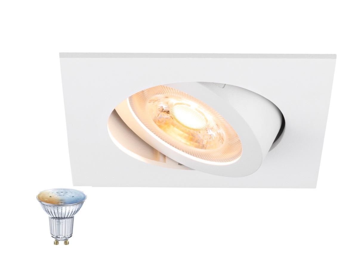 NEW TRIA® 68 SMART SET vierkant 1xGU10 wit