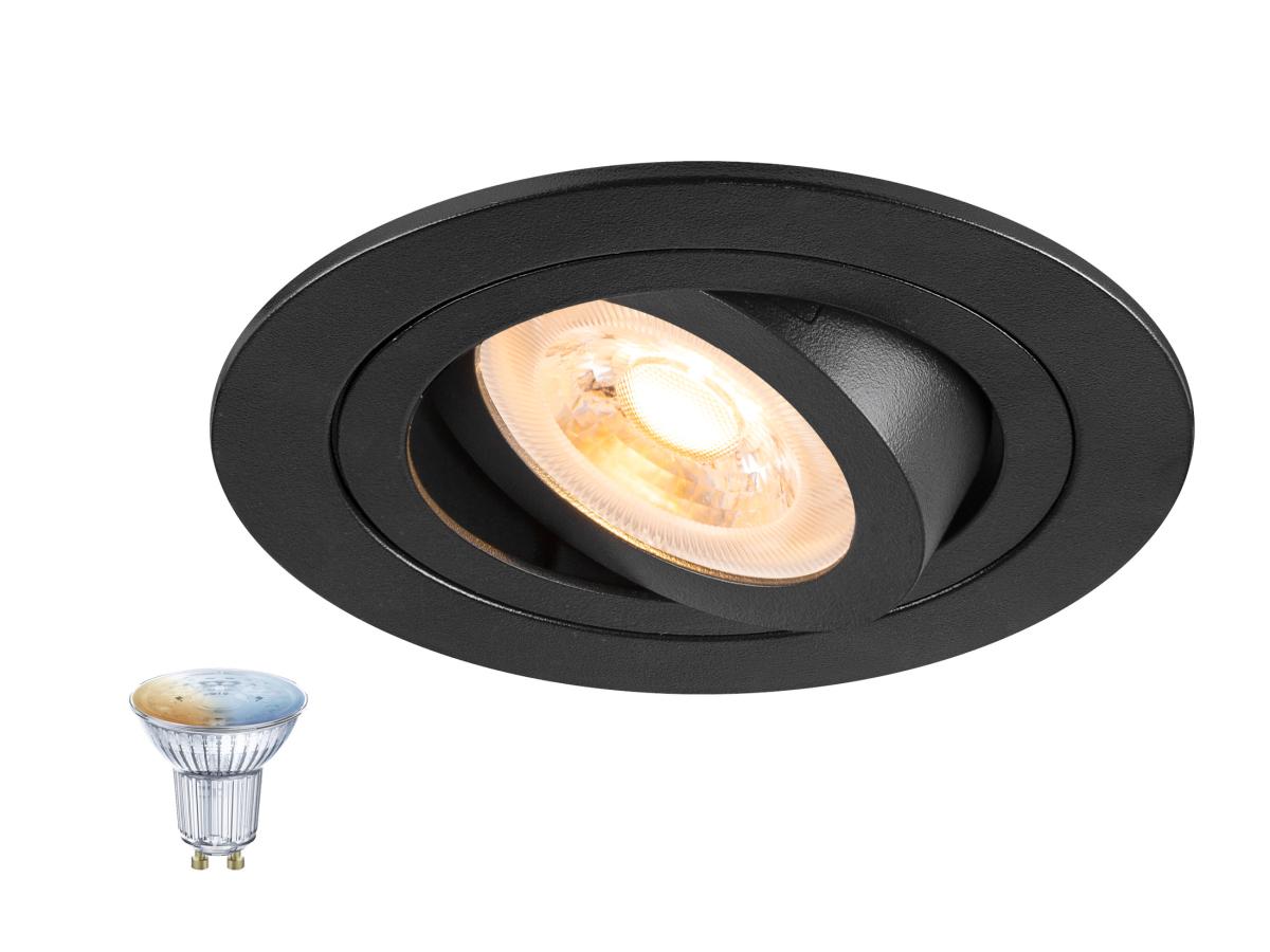 NEW TRIA® 75 SMART SET rond 1xGU10 zwart