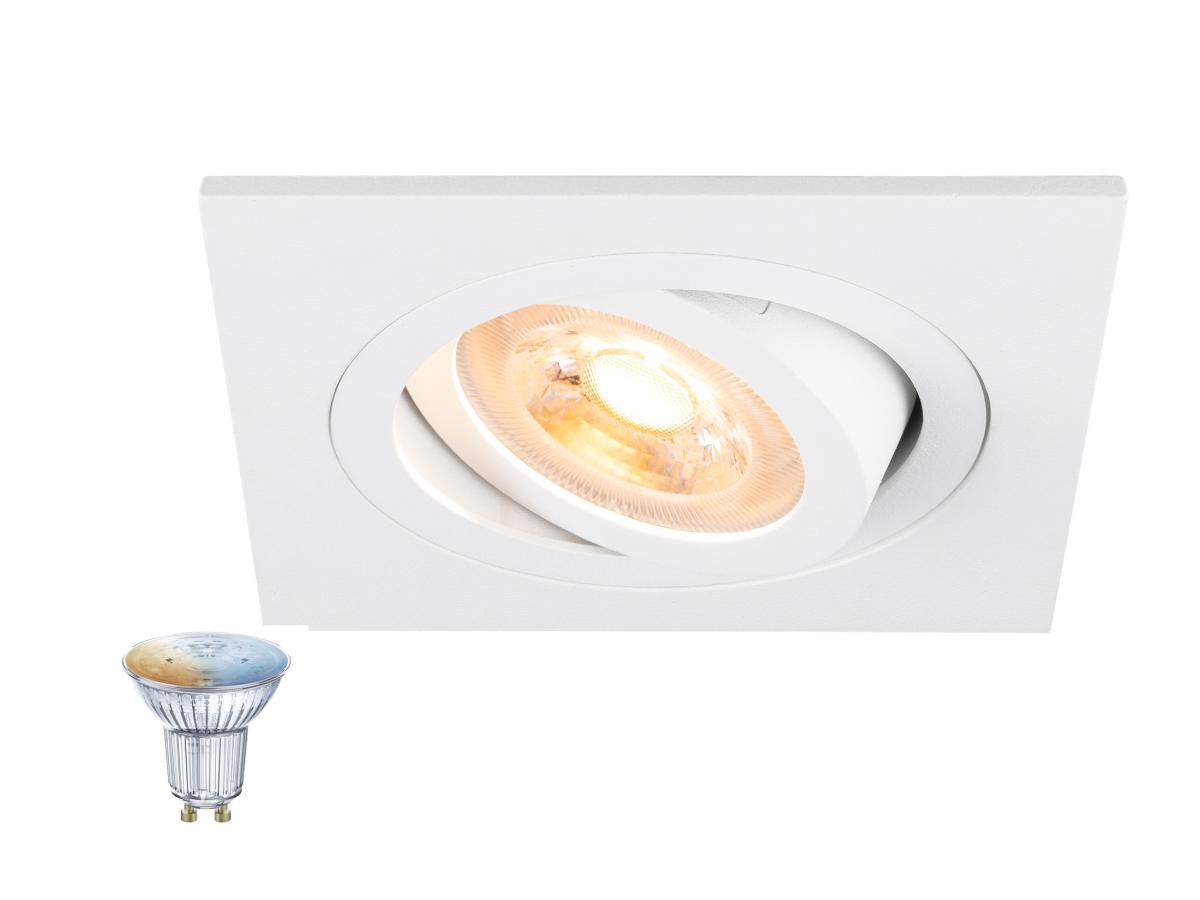 NEW TRIA® 75 SMART SET vierkant 1xGU10 wit