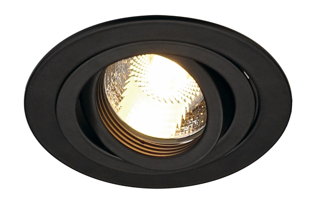 NEW TRIA GU10 Round zwart 1xGU10 bladveer