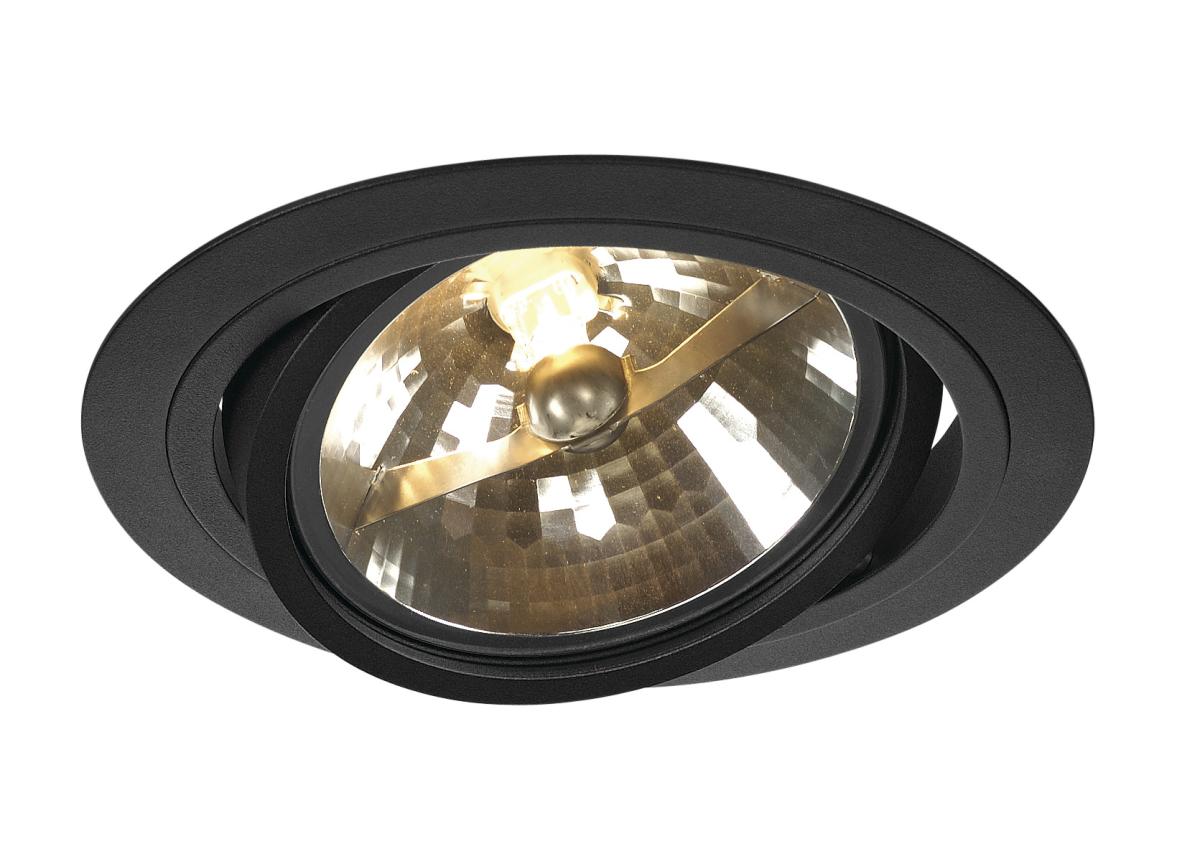 NEW TRIA QRB111 1 ROUND zwart mat 1xG53 bladveren