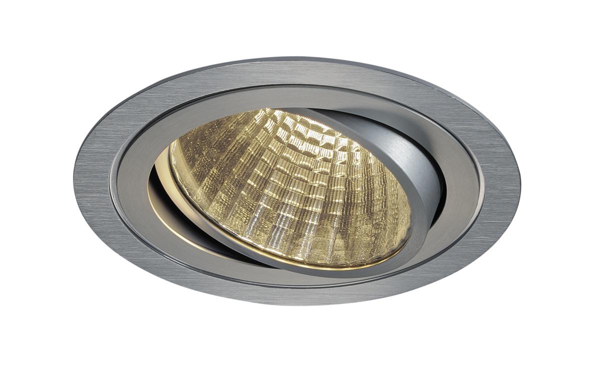 NEW TRIA LED DL ROUND SET, alu geb 1xLED 3000K 25W