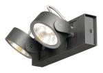 KALU LED 2 zwart 2xLED 3000K 60°