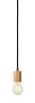 FITU E27 bamboe licht 1xE27, incl. 5m kabel