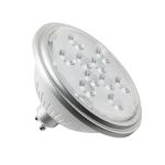 LED lichtbron QPAR111 GU10 7W 3000K 13° zilver