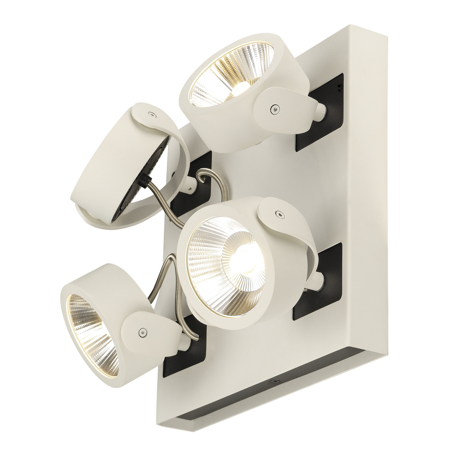 KALU LED 4 SQUARE wit/zwart 4xLED 3000K 60°