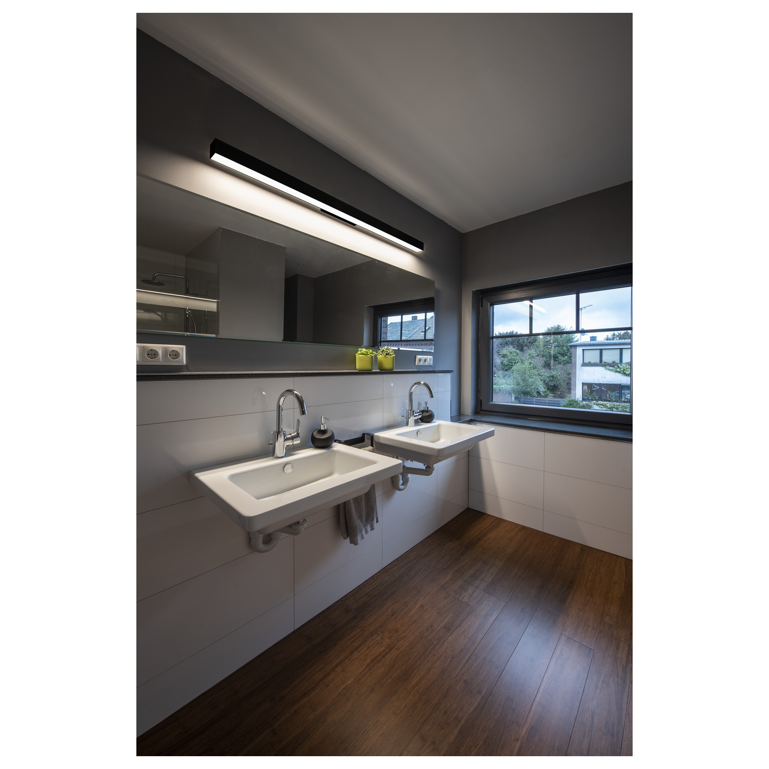 Q-LINE vägglampa, LED, 3000 K, svart - SLV | Bellalite