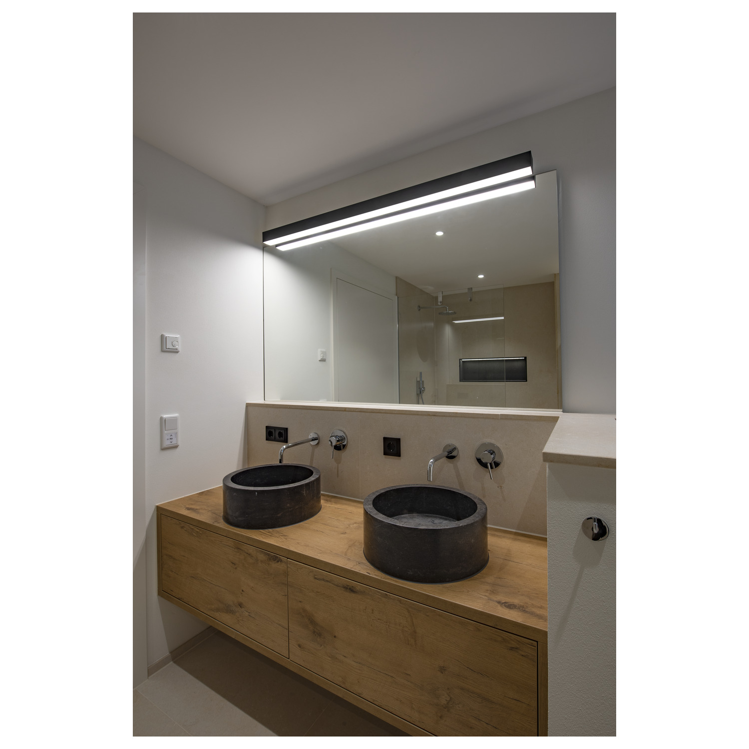 Q-LINE vägglampa, LED, 3000 K, svart - SLV | Bellalite
