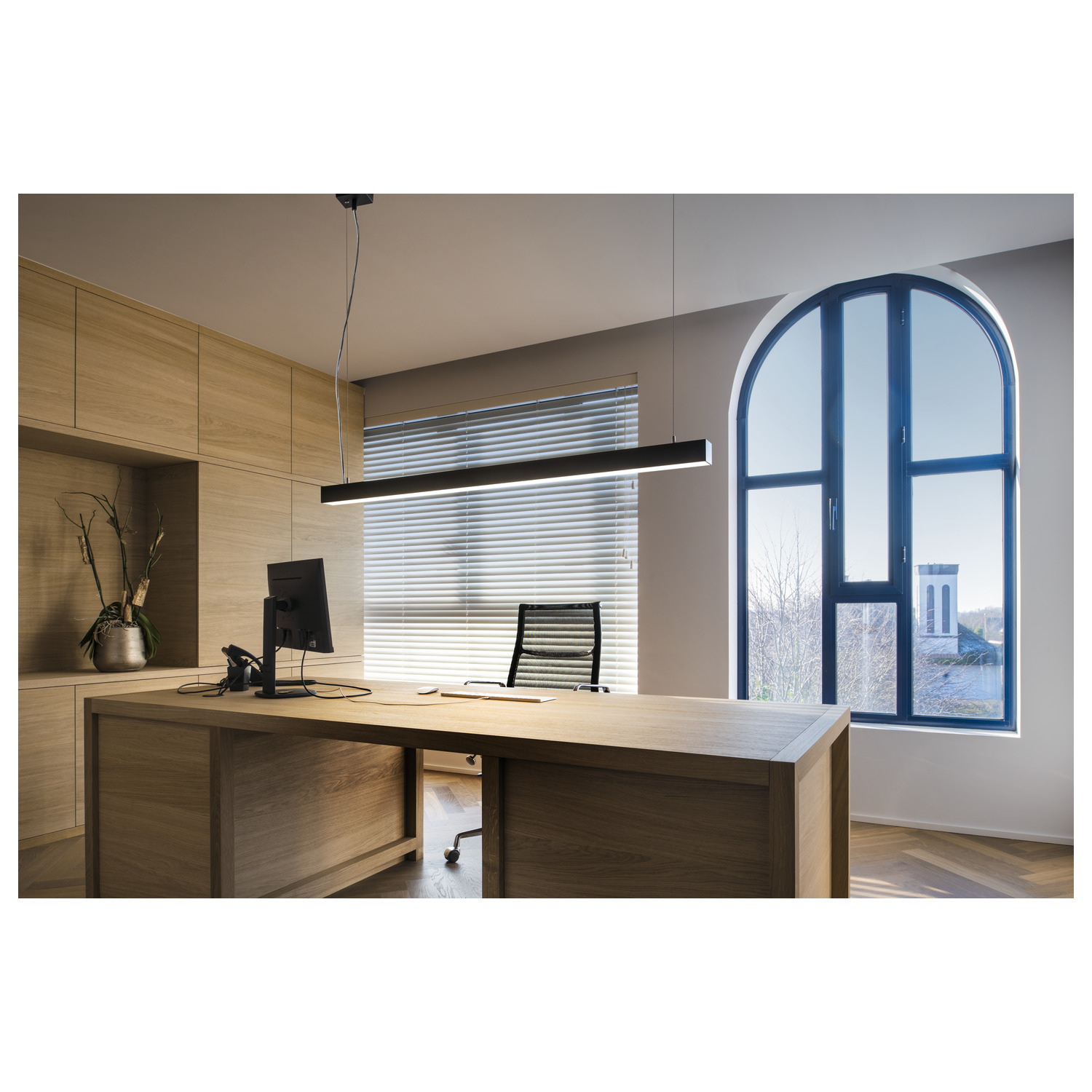 Q-LINE SINGLE LED DALI dimbaar 1500mm zwart