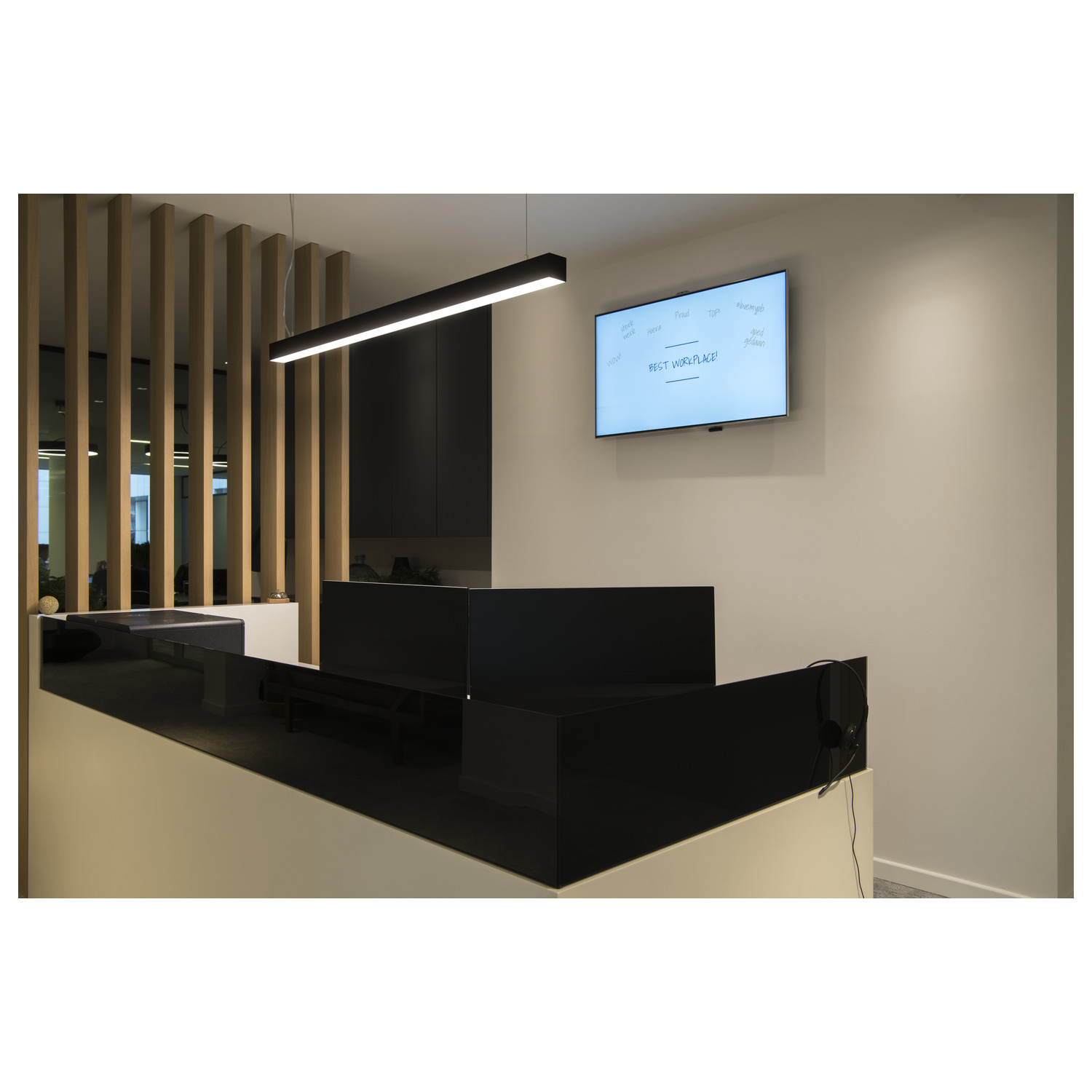 GLENOS zwart 1m 1xLED 3000K img