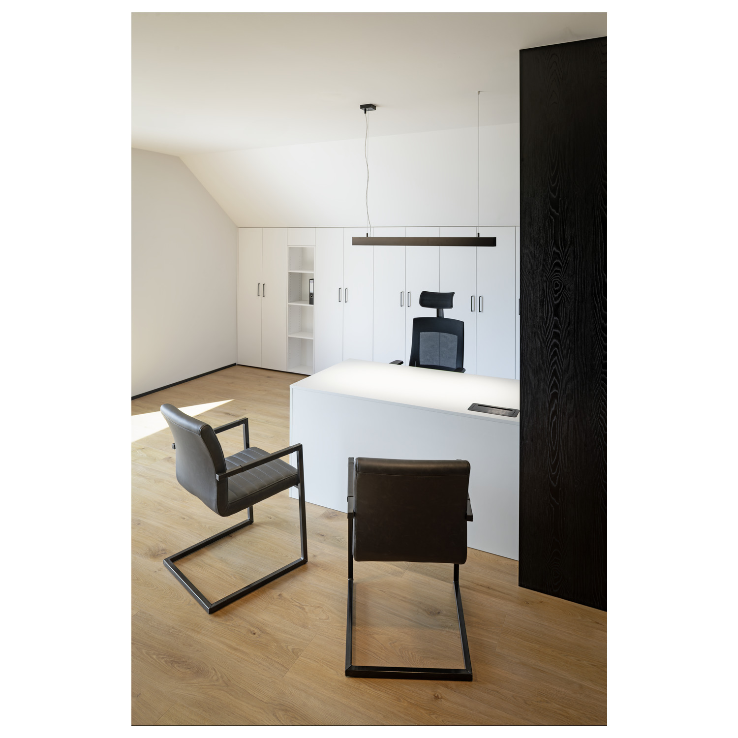 GLENOS profilpendelarmatur LED, 4000 K, svart, 1 m, 43 W - SLV | Bellalite