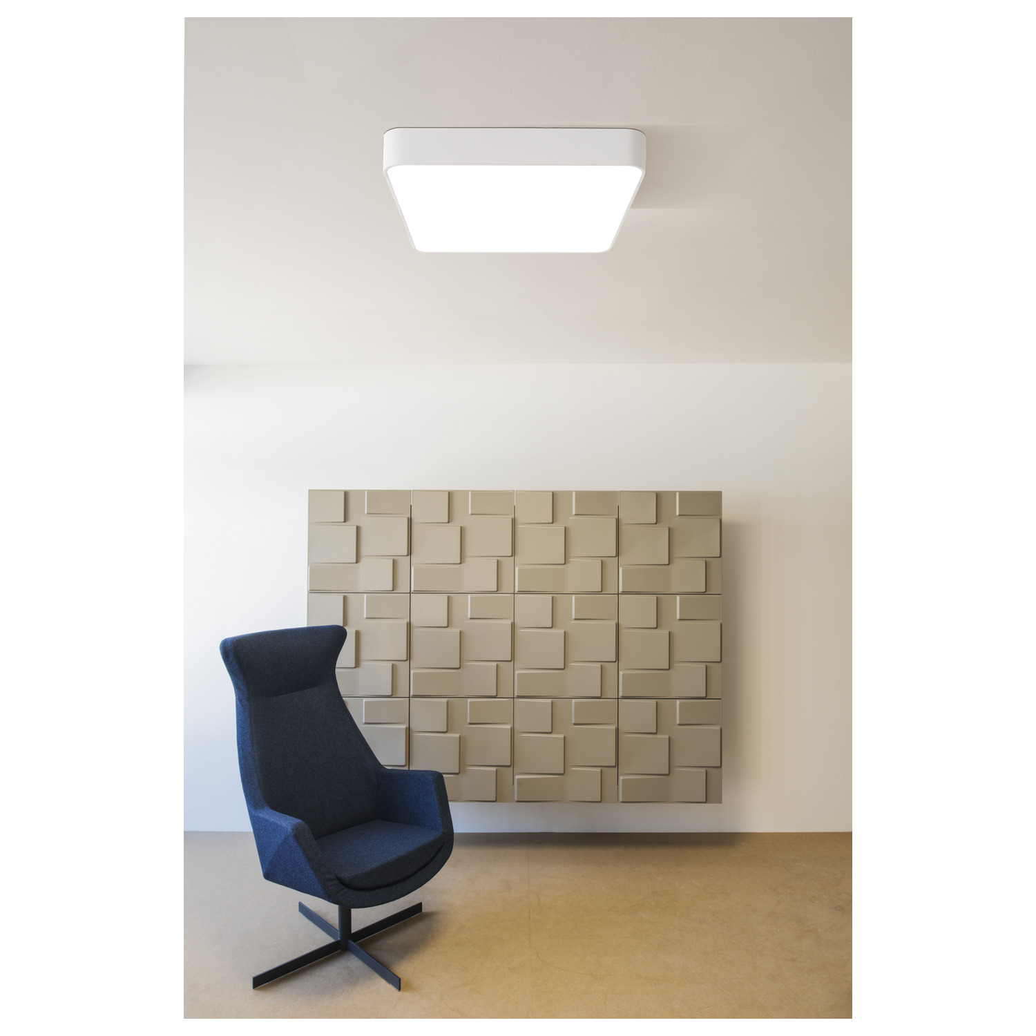 MEDO 60 SQUARE DALI Indoor LED utanpåliggande takarmatur vit 3000 K - SLV | Bellalite