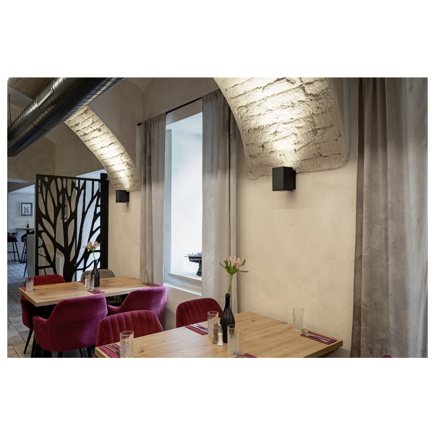ENOLA SQUARE M Single Outdoor LED väggmonterad lampa antracit - SLV | Bellalite