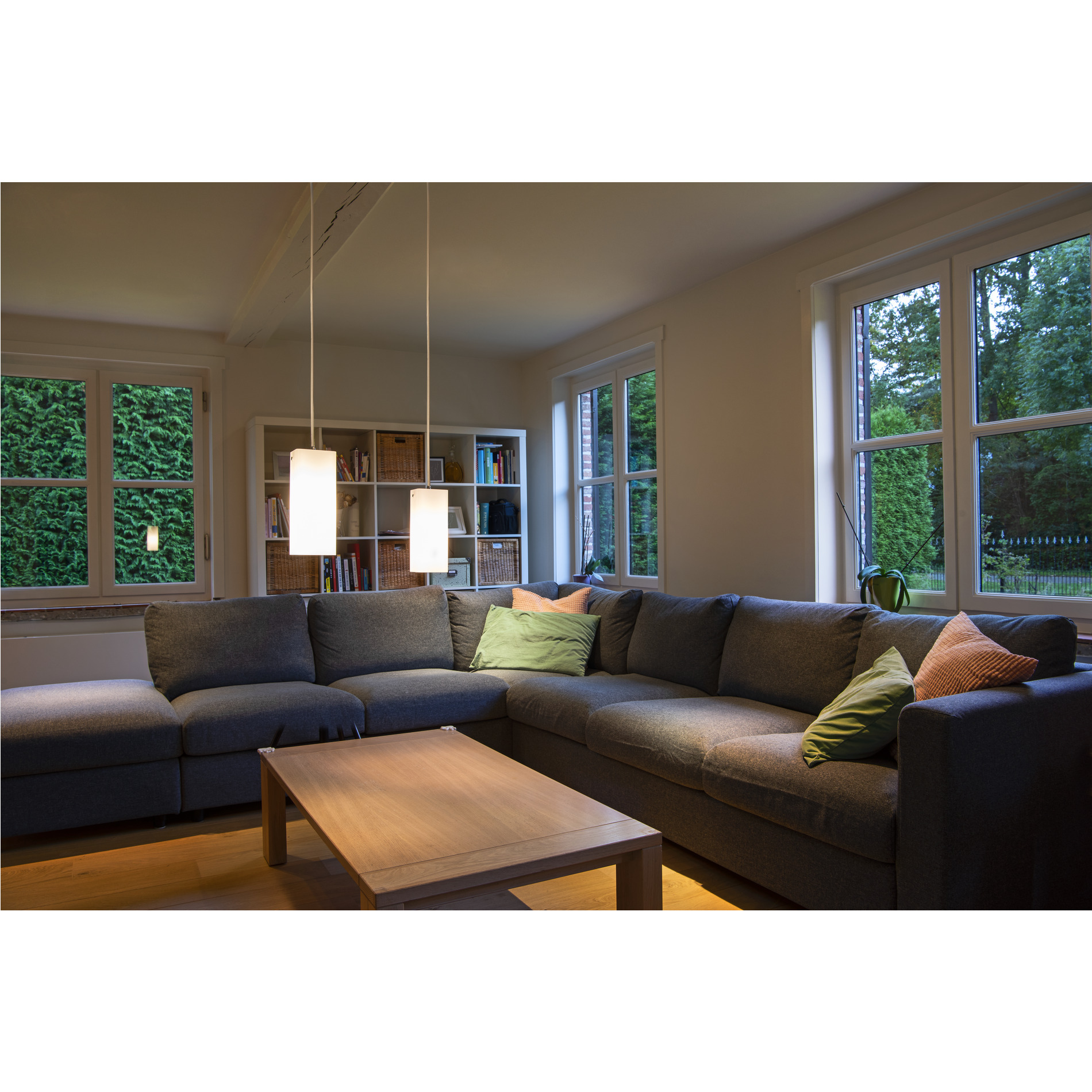 QUADRASS Indoor pendelarmatur, E27, vit - SLV | Bellalite