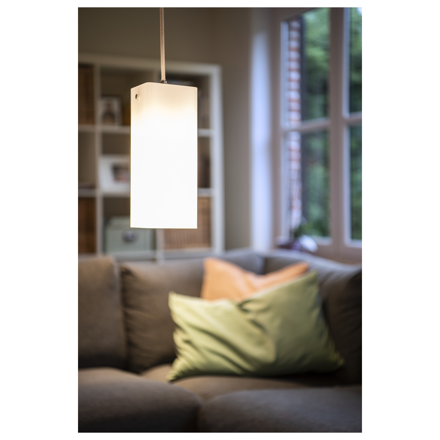 QUADRASS Indoor pendelarmatur, E27, vit - SLV | Bellalite