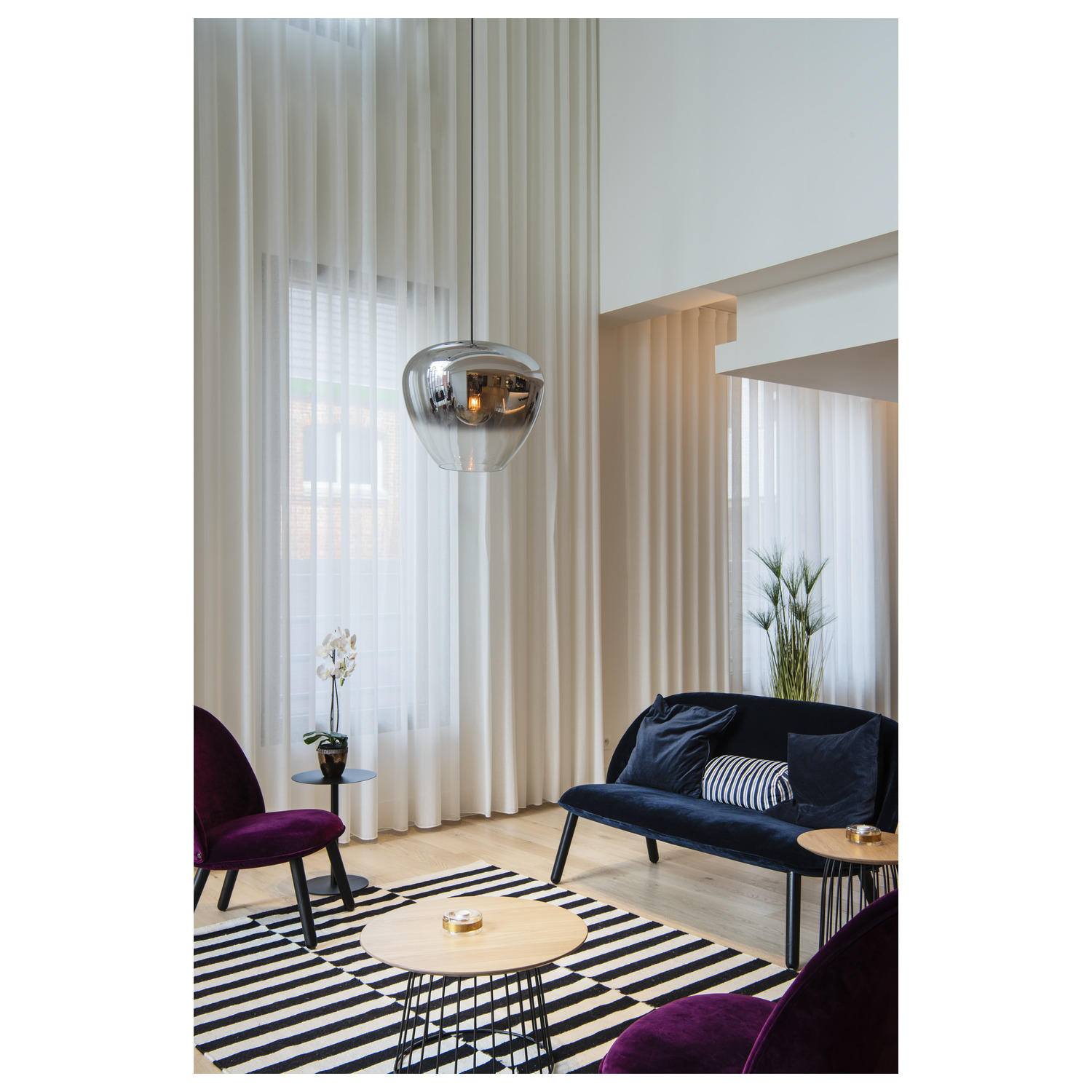 PANTILO CONVEX 40 Indoor pendelarmatur E27 krom - SLV | Bellalite