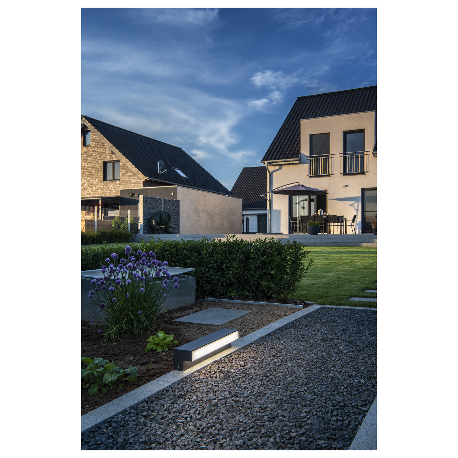 L-LINE OUT 60 FL Outdoor LED-golvlampa antracit CCT-switch 3000/400 - SLV | Bellalite