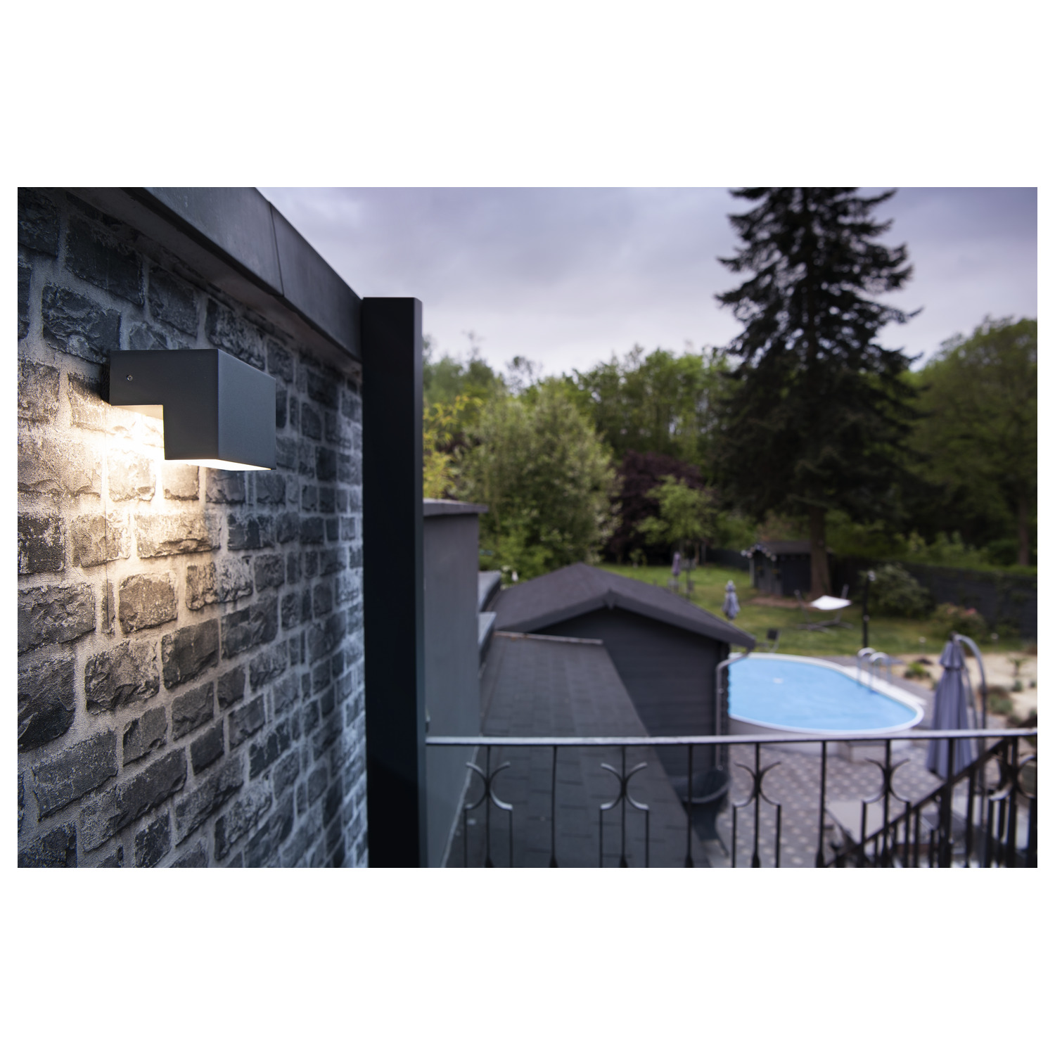 L-LINE OUT WL Outdoor Ytmonterad LED-vägglampa antracit CCT-swit - SLV | Bellalite