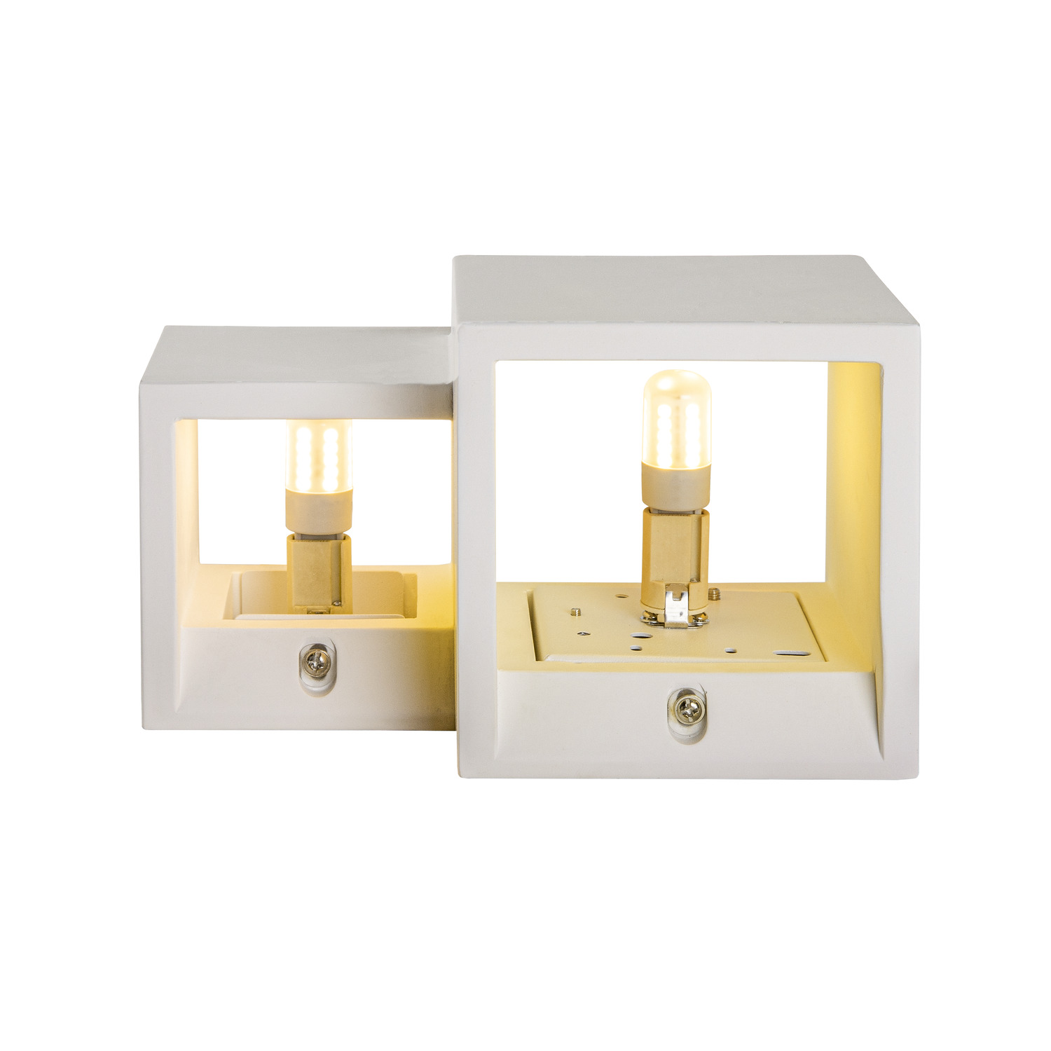 PLASTRA WL CUBES Indoor Ytmonterad vägglampa QT14 vit - SLV | Bellalite