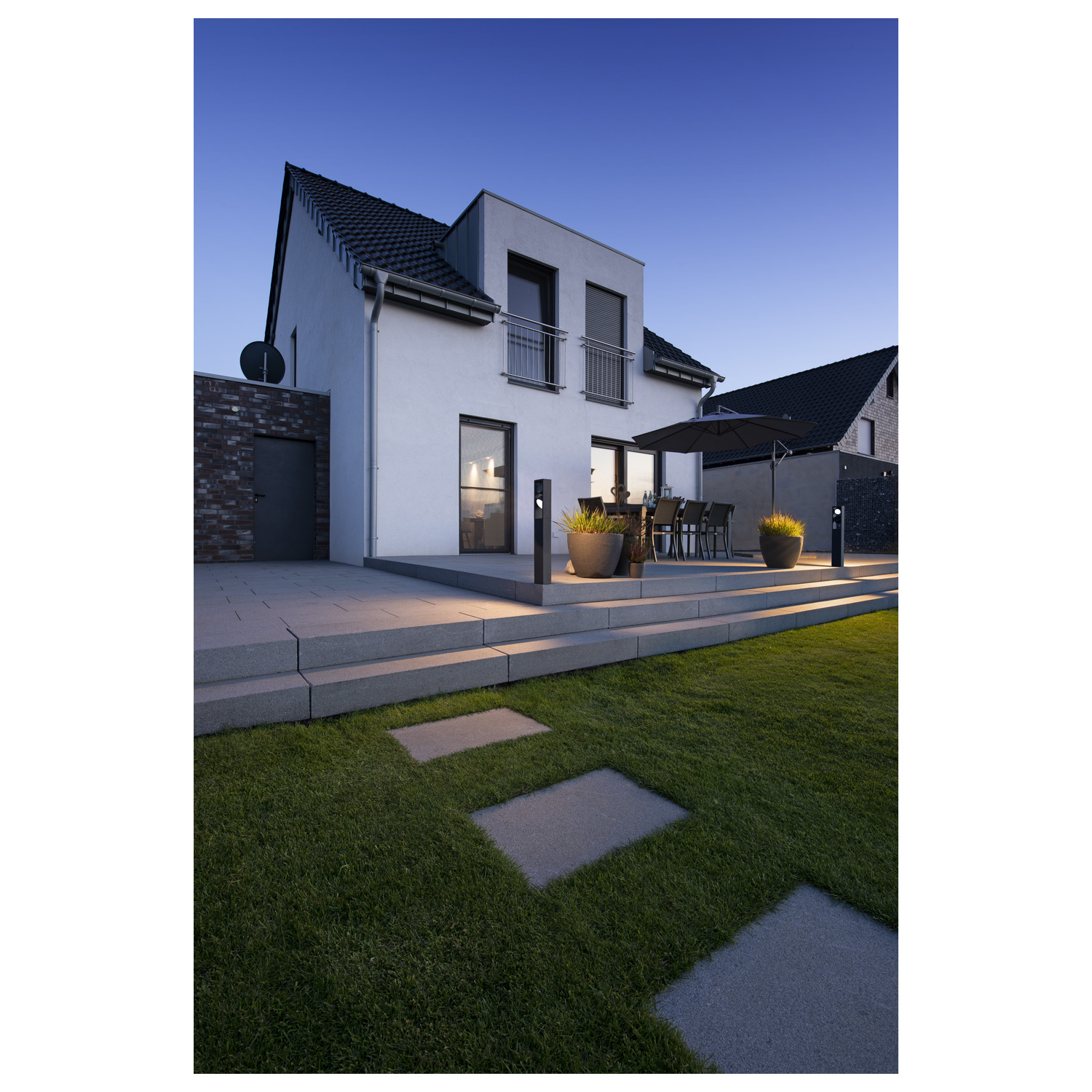 ESKINA FRAME 75 FL Outdoor LED-marklampa dubbel antracit CCT-switch 3 - SLV | Bellalite