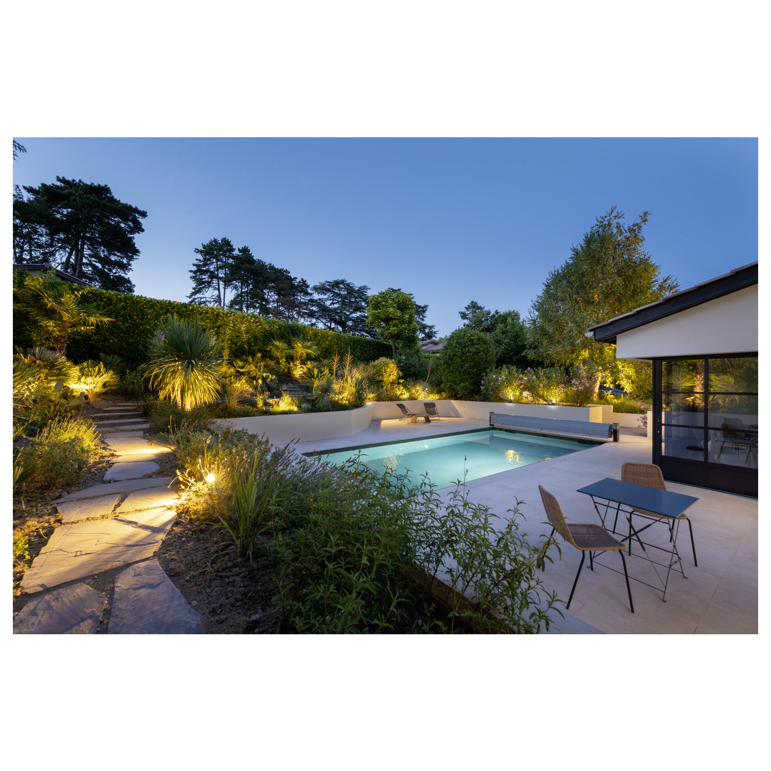 ESKINA FRAME 75 FL Outdoor LED-marklampa dubbel antracit CCT-switch 3 - SLV | Bellalite