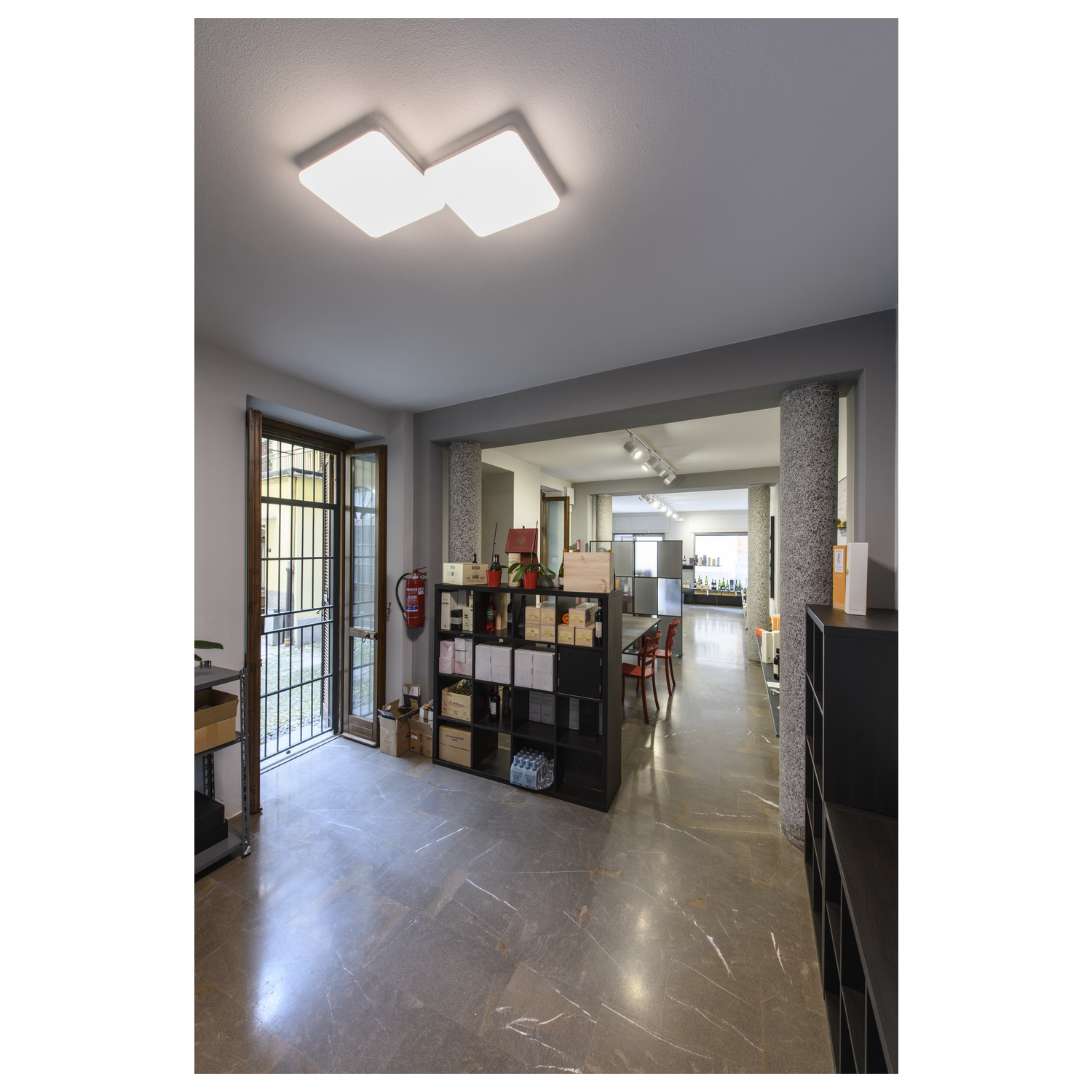 SIMA Indoor Ytmonterad LED-vägg- och taklampa kantig vi - SLV | Bellalite