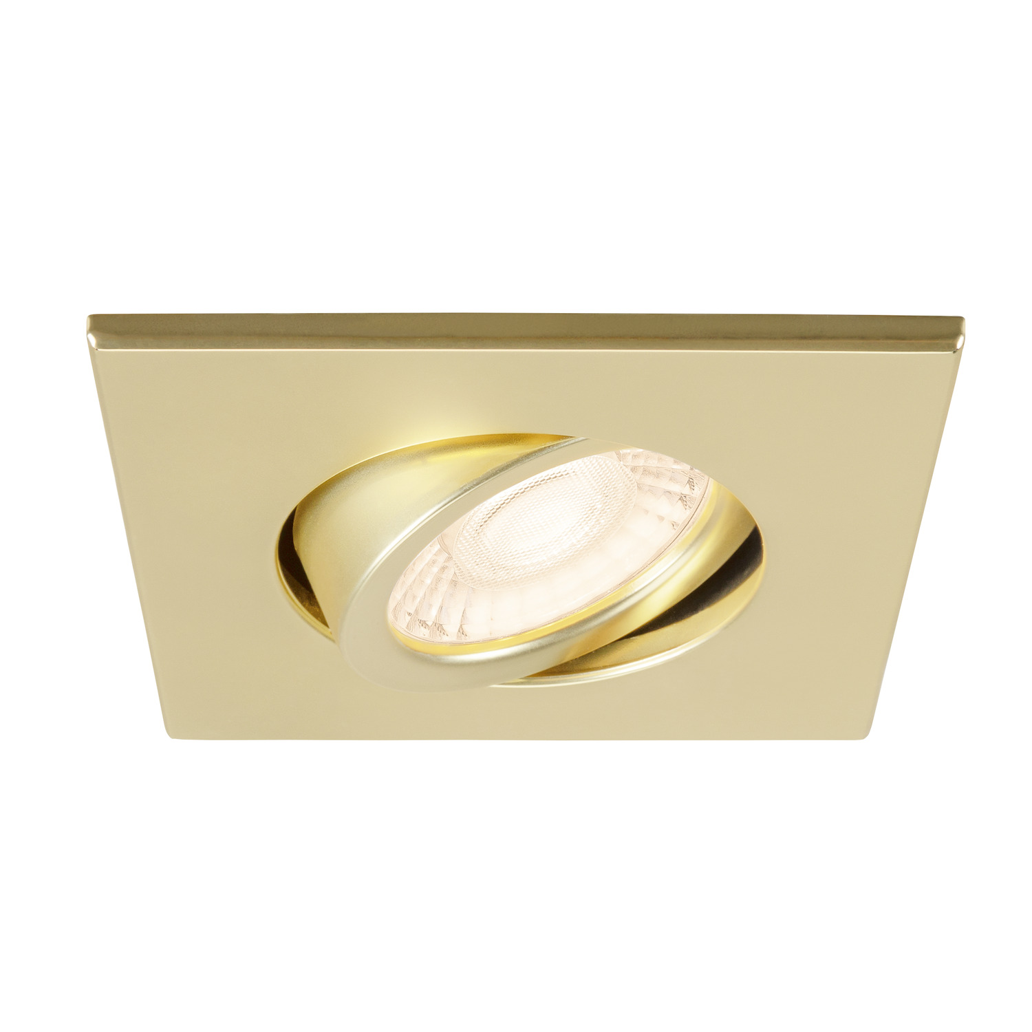 Täckplatta Fyrkantig UNIVERSAL DOWNLIGHT IP20 Guld matt - SLV | Bellalite