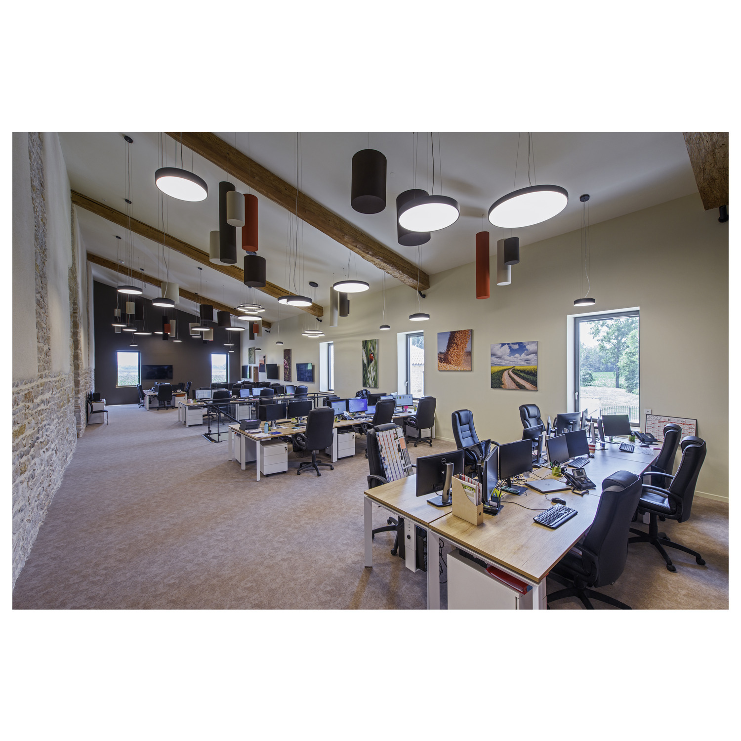 MEDO® PRO 90 Takmonterad lampa, rund, 3000/4000 K, 75 W, DALI,  - SLV | Bellalite