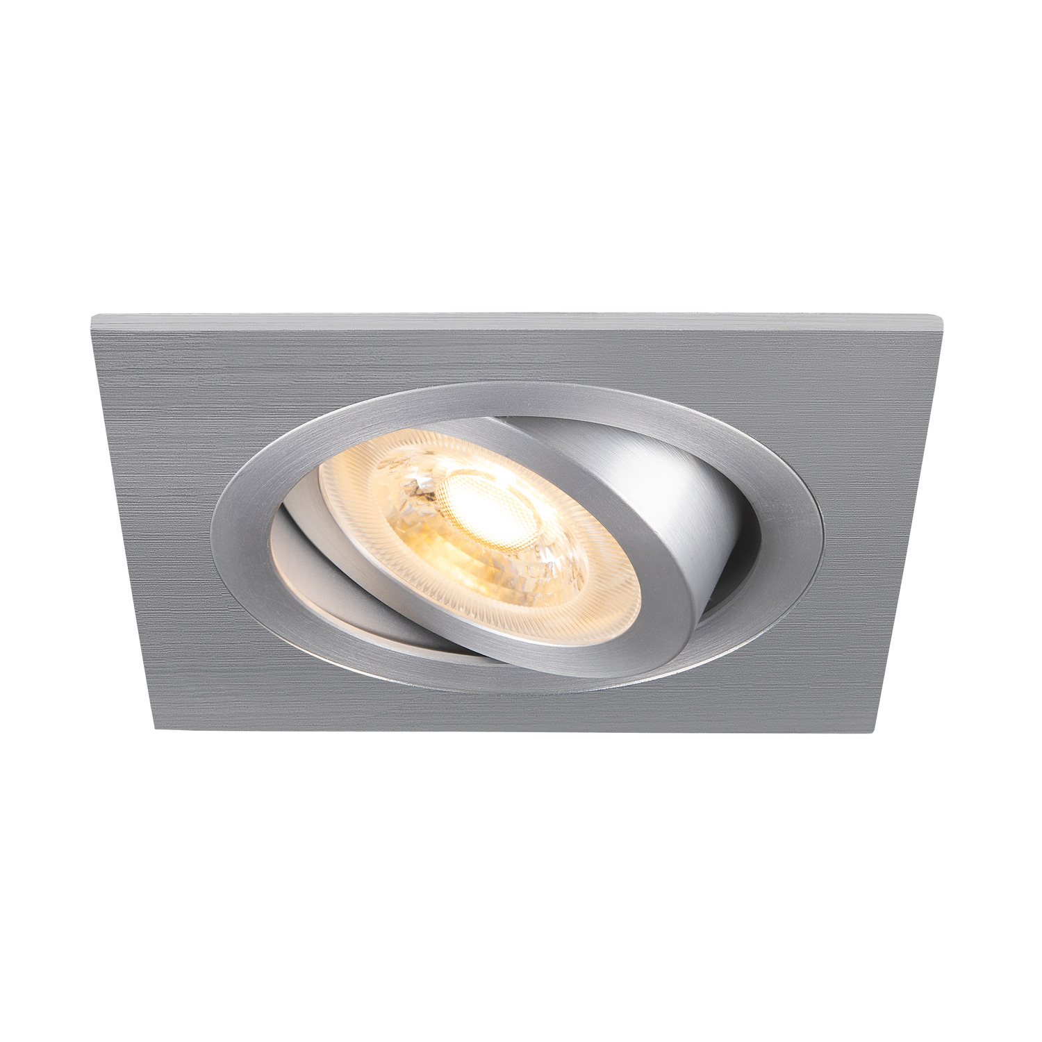 NEW TRIA 75 recessed ceiling light square max. 10W GU10 Alumin - SLV | Bellalite