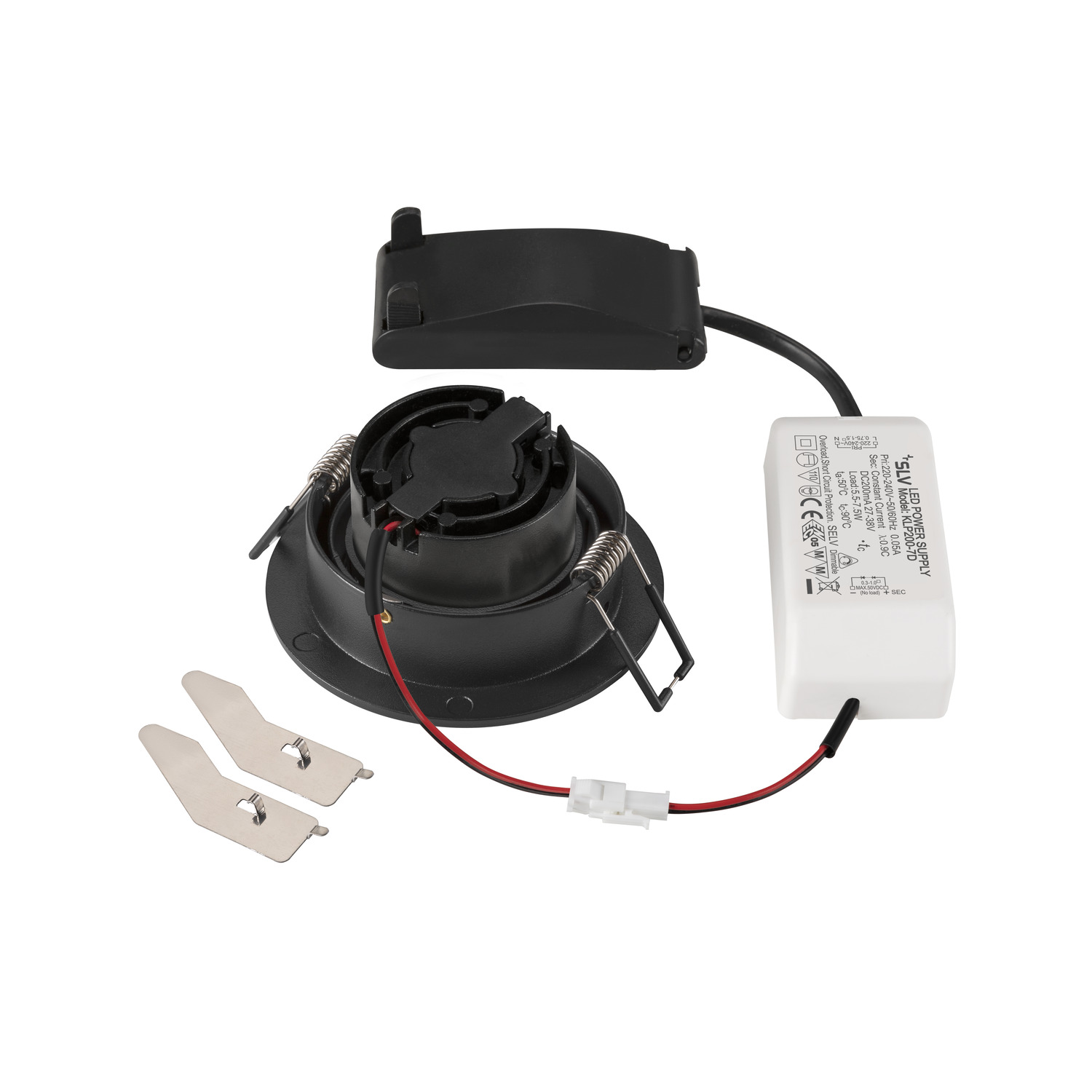 NEW TRIA 75 recessed ceiling light 3000K 38° IP 20 round Svart - SLV | Bellalite