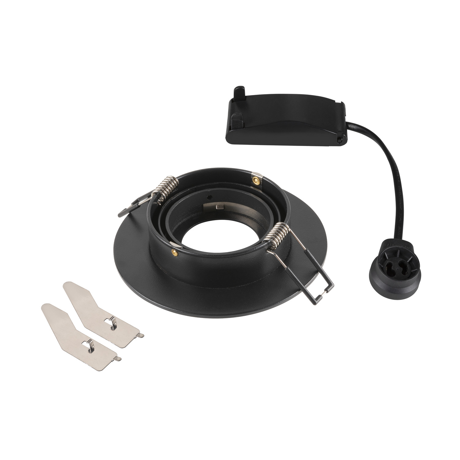 NEW TRIA® 75 XL Infälld taklampa, rund, max. 10 W, GU10, svart - SLV | Bellalite