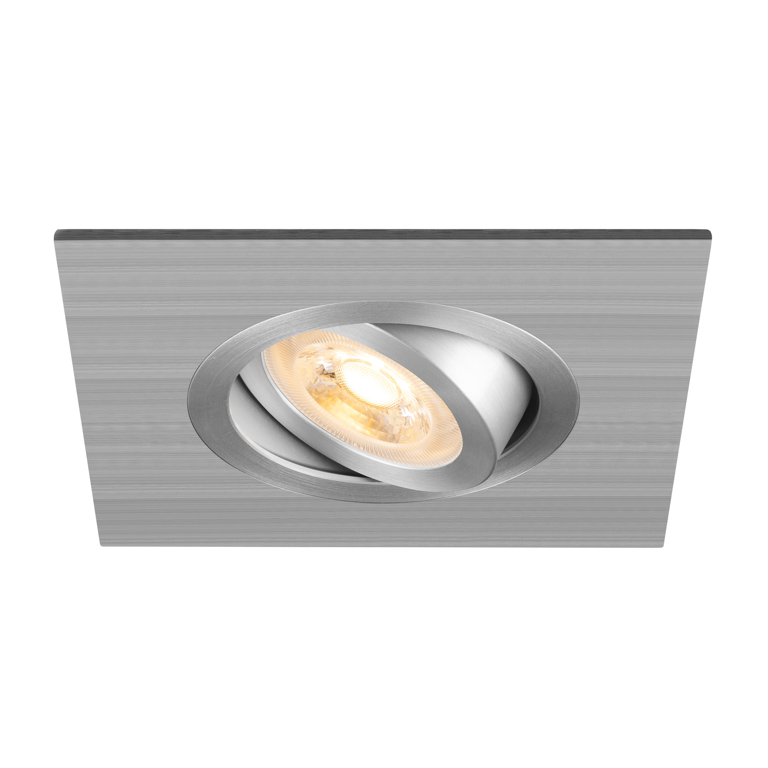 NEW TRIA 75 XL recessed ceiling light square max. 10W GU10 Alumin - SLV | Bellalite