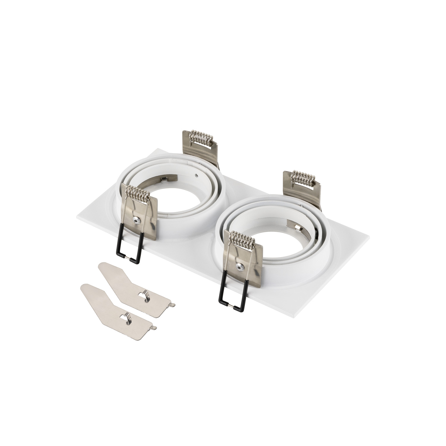 NEW TRIA® 155 infälld i taket, L: 17 B: 9 H: 4 cm, tvåljus, IP 2 - SLV | Bellalite