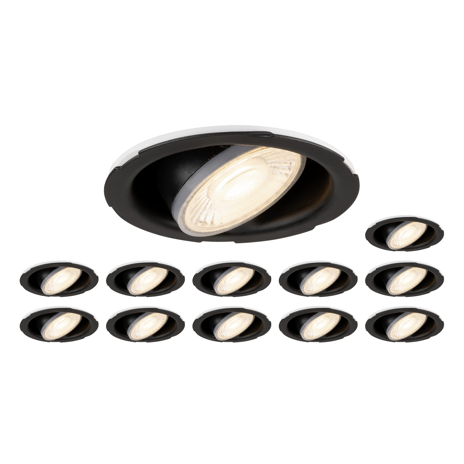 Set bestående av 12 x UNIVERSAL DOWNLIGHT PHASE 38° Fast/svängbar, utan täckning - SLV | Bellalite