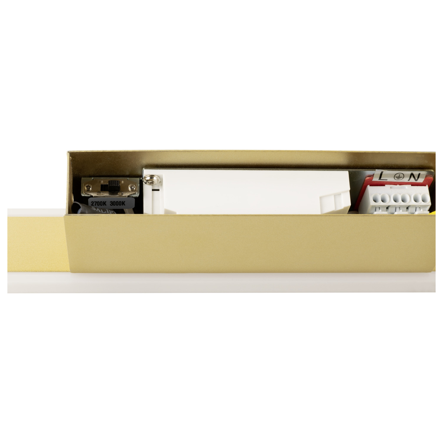 ONE LINEAR 50 Vägglampa, UPP/NED, 2700/3000 K, FAS, mässing - SLV | Bellalite