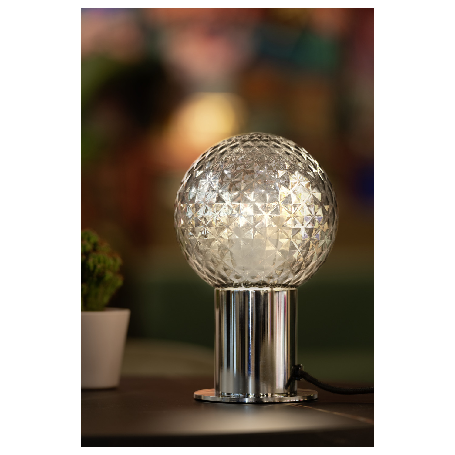 VARYT Bordslampa, rund, 1x max. 6 W, E14, krom - SLV | Bellalite