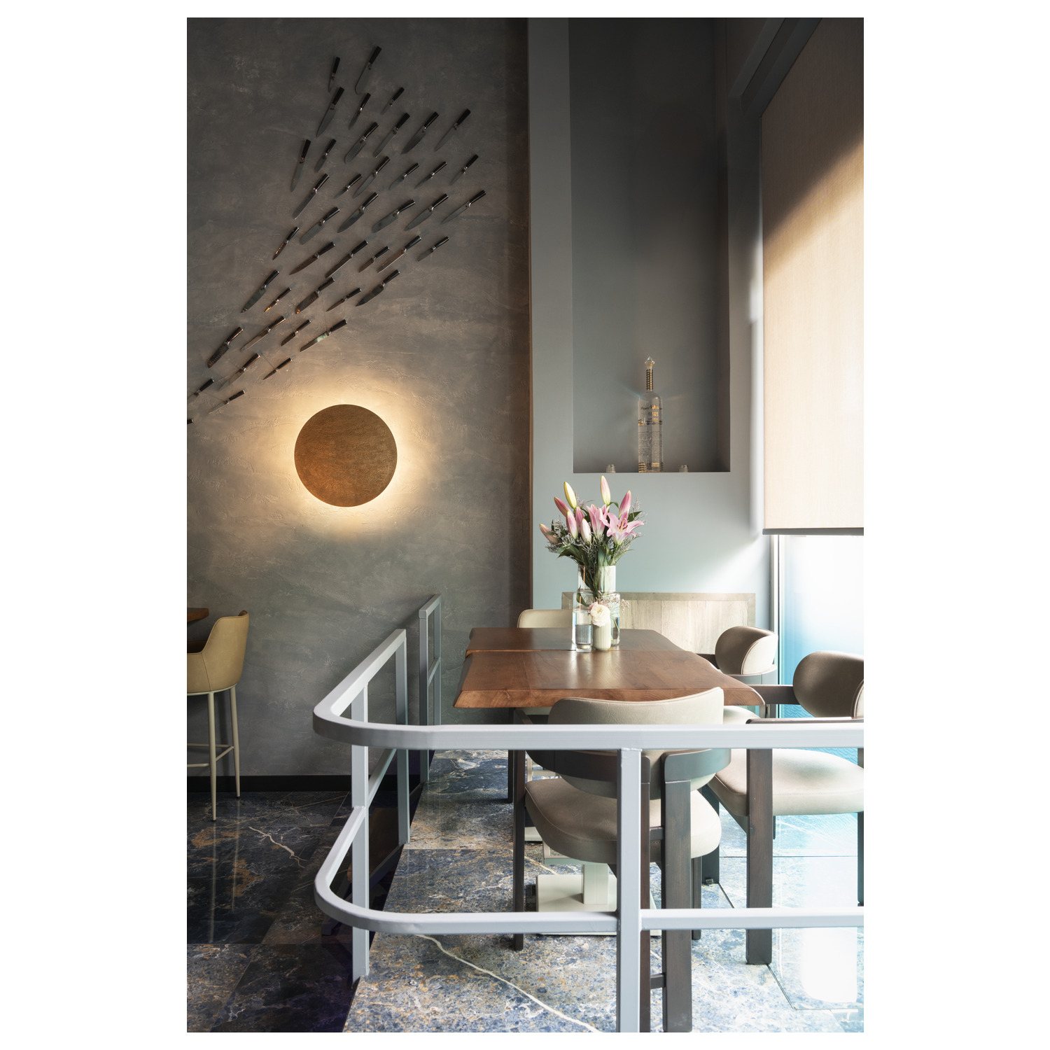 MANA 40 Lampskärm Rund, moon structure, H: 2,2 cm, guld - SLV | Bellalite