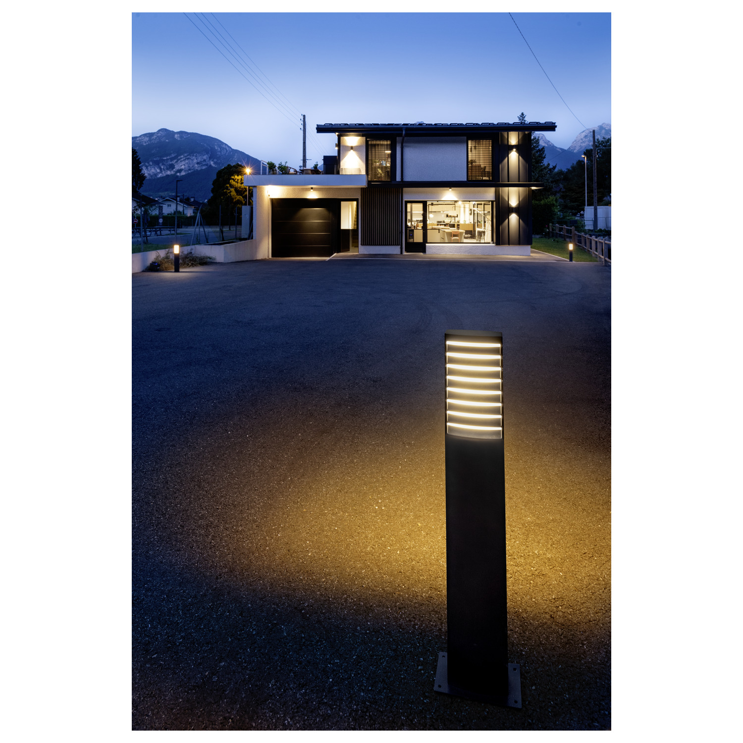 RASTERLYS POLE 70 Golvlykta, 2700/3000 K, IP65, rektangulär, antraci - SLV | Bellalite