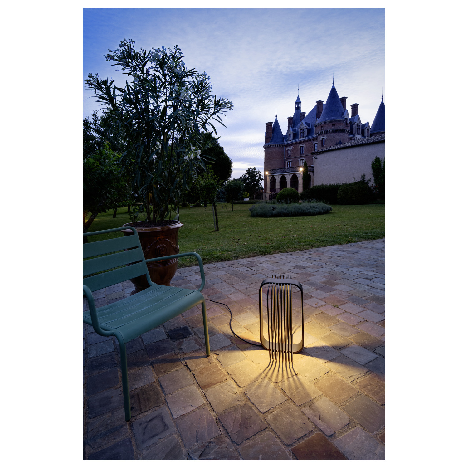 GRID CUBE Golvlampa, 2700 K, IP65, svart - SLV | Bellalite