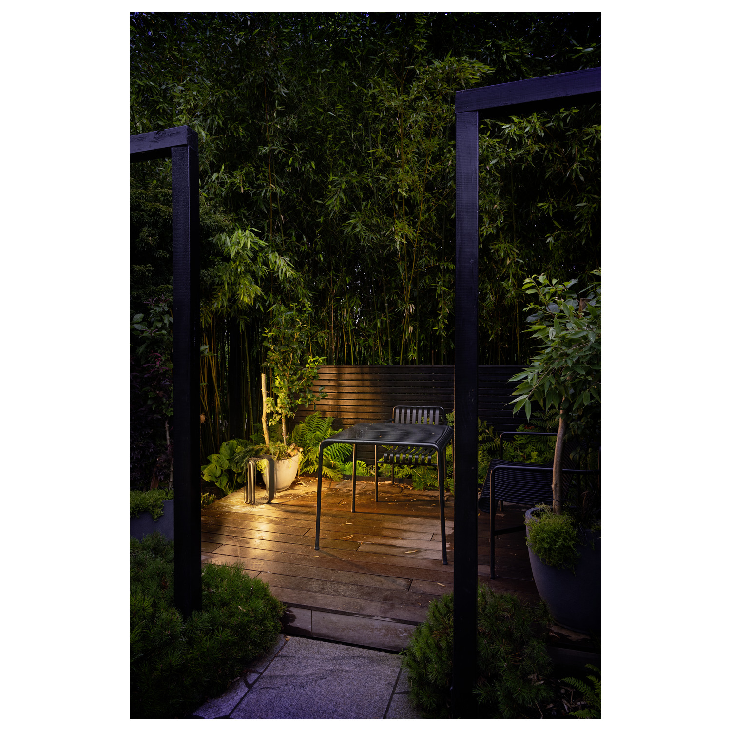 GRID CUBE Golvlampa, 2700 K, IP65, svart - SLV | Bellalite