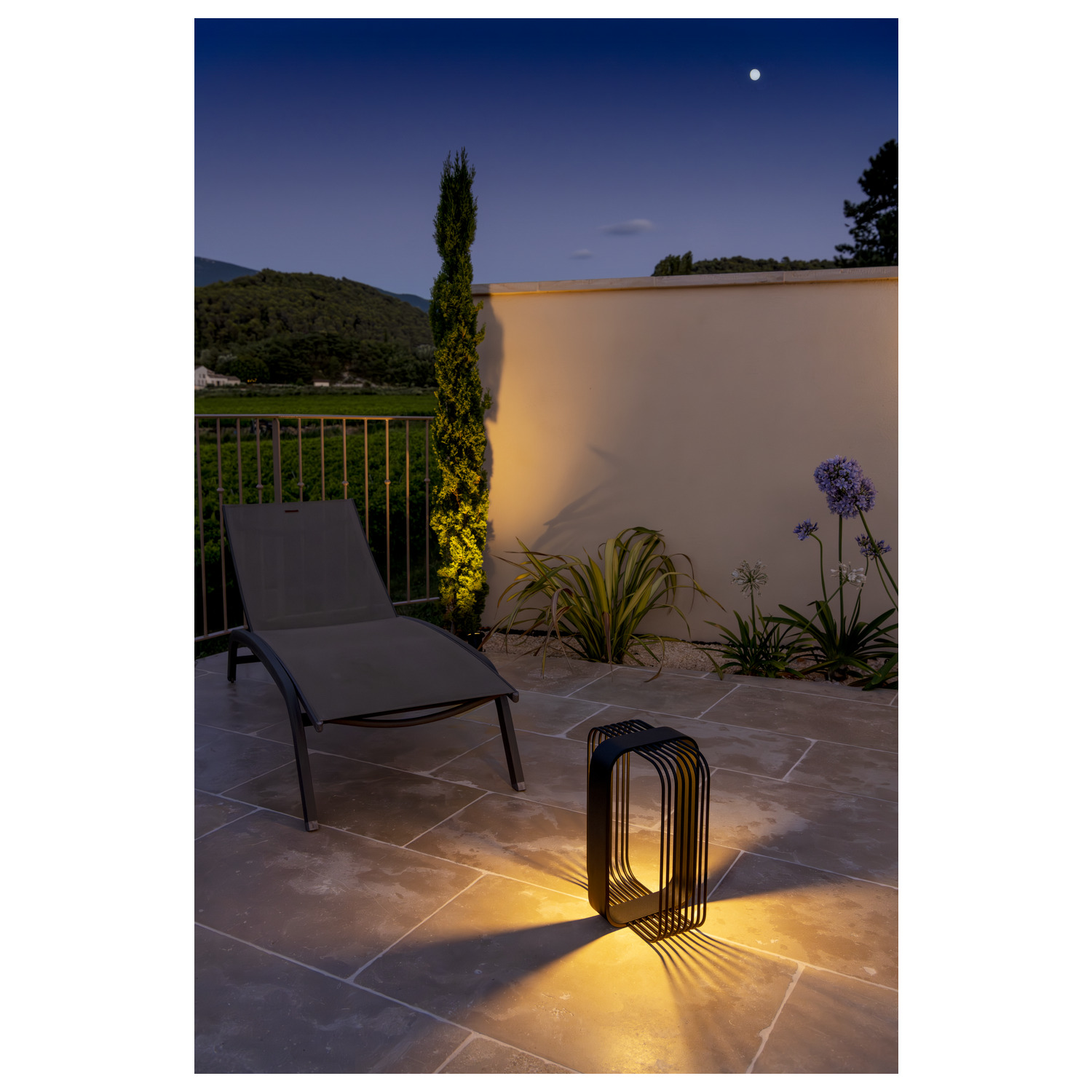 GRID CUBE Golvlampa, 2700 K, IP65, svart - SLV | Bellalite