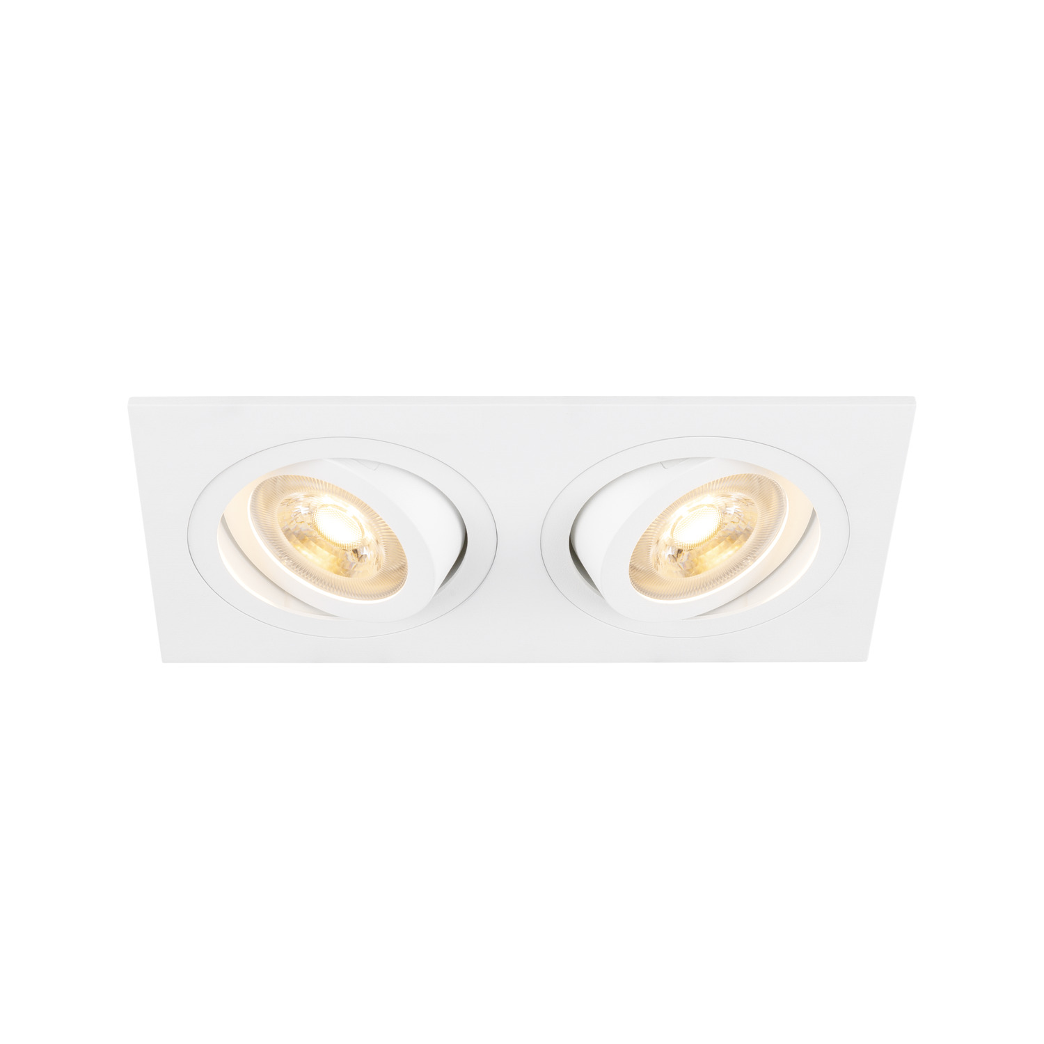 NEW TRIA® 155 infälld taklampa, fyrkantig, 2 x GU10, tvåljus, vi - SLV | Bellalite