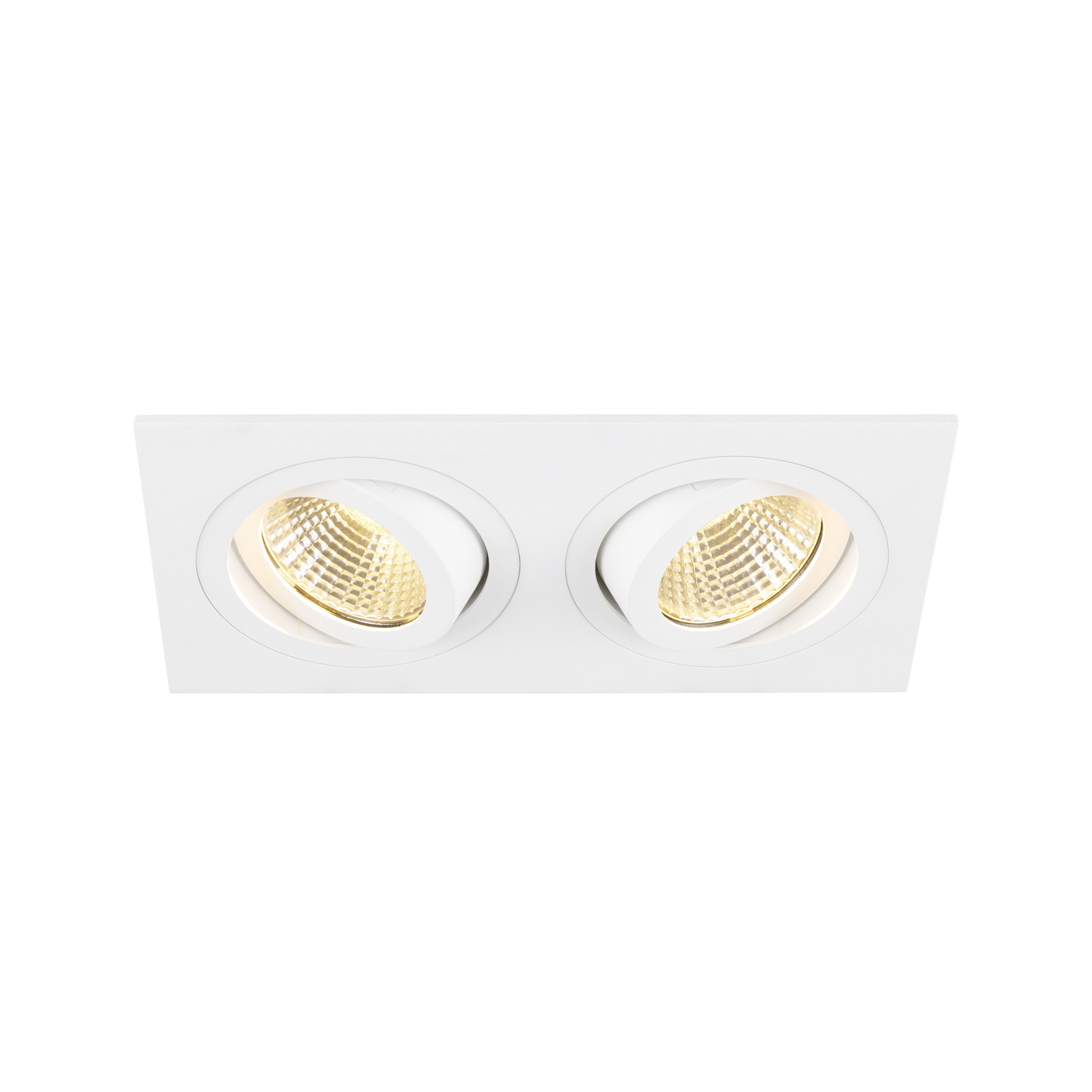 NEW TRIA® 155 infälld taklampa, kvadratisk, 3000 K, tvåljus, PHA - SLV | Bellalite