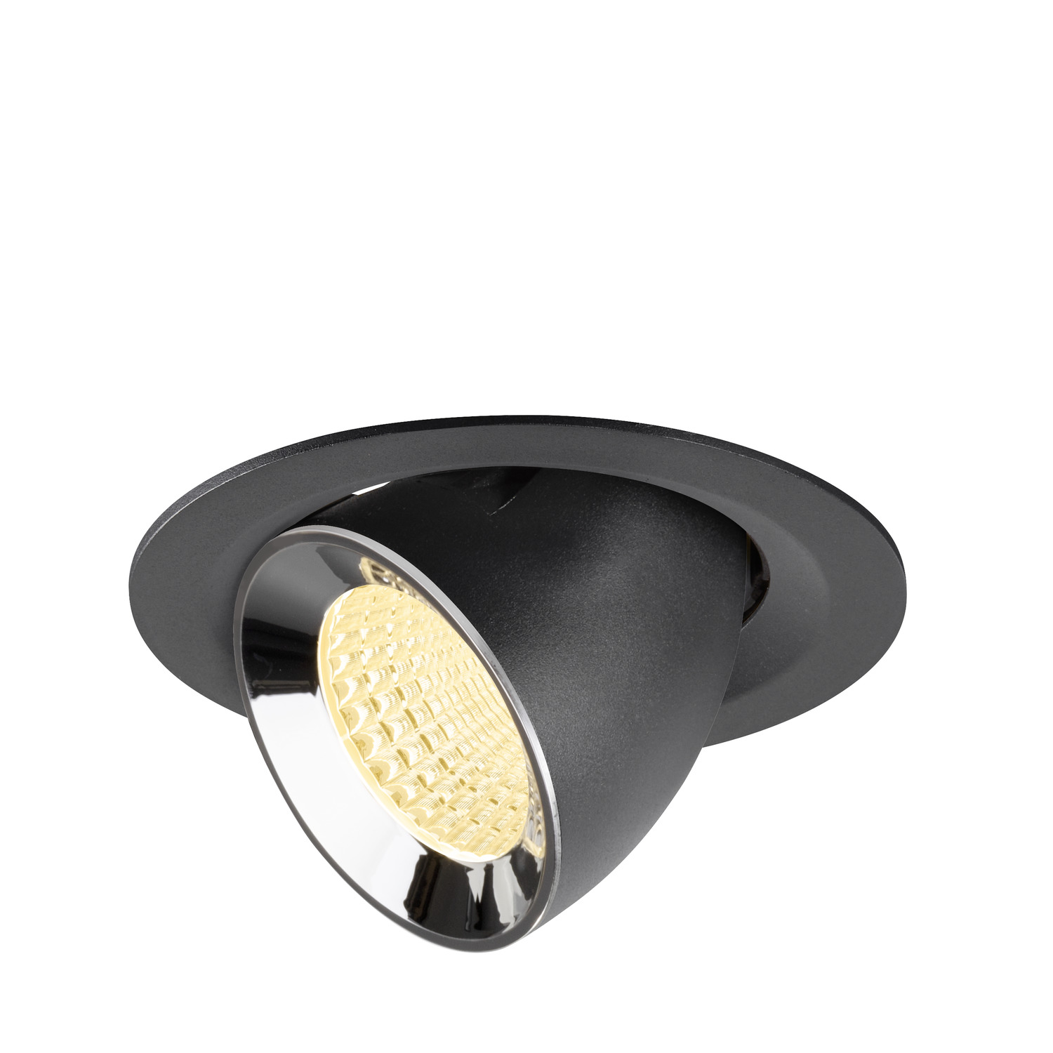 NUMINOS® GIMBLE M infälld taklampa svart / krom 3000 K 55° - SLV | Bellalite