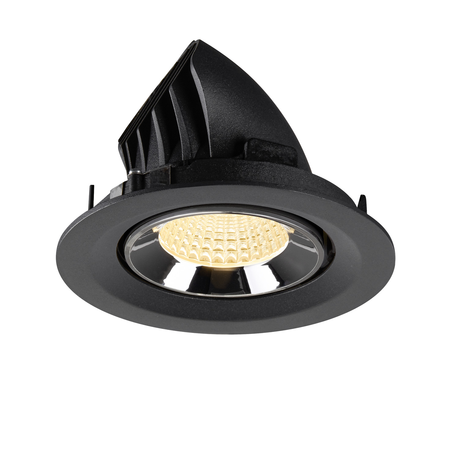 NUMINOS® GIMBLE M infälld taklampa svart / krom 3000 K 55° - SLV | Bellalite