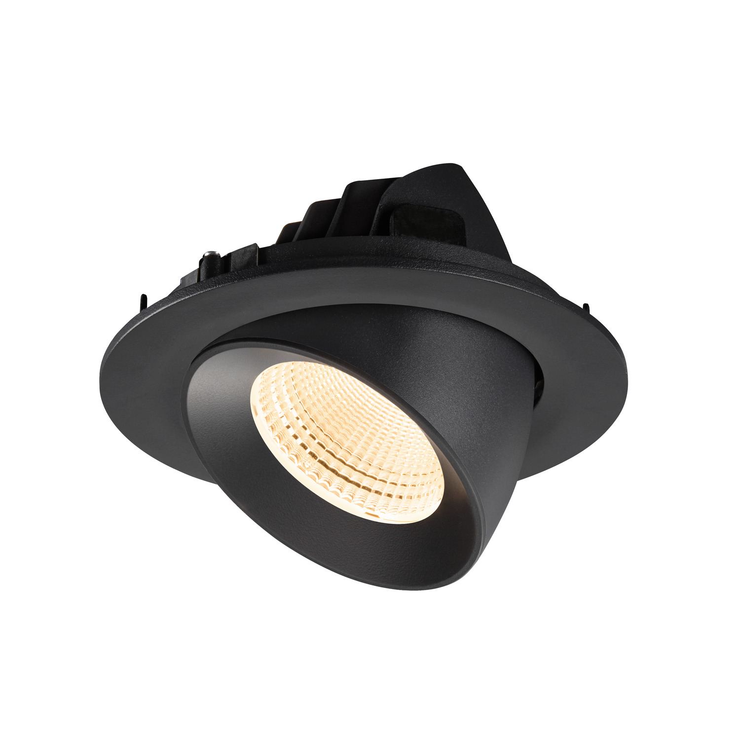 NUMINOS® GIMBLE L Infälld takarmatur, 2700 K, 55°, IP20, rund, svart - SLV | Bellalite